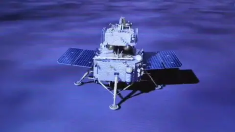 CNSA Artwork of Chang'e-6 on the lunar surface