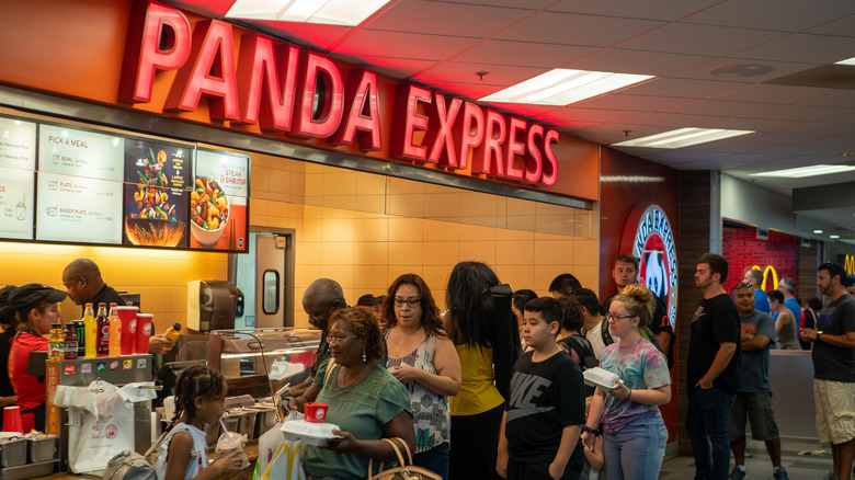 Diverse customers at Panda Express