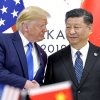 President Donald Trump shakes hands with China's President Xi Jinping during a meeting on the sidelines of the G-20 summit in Osaka, Japan, June 29, 2019.