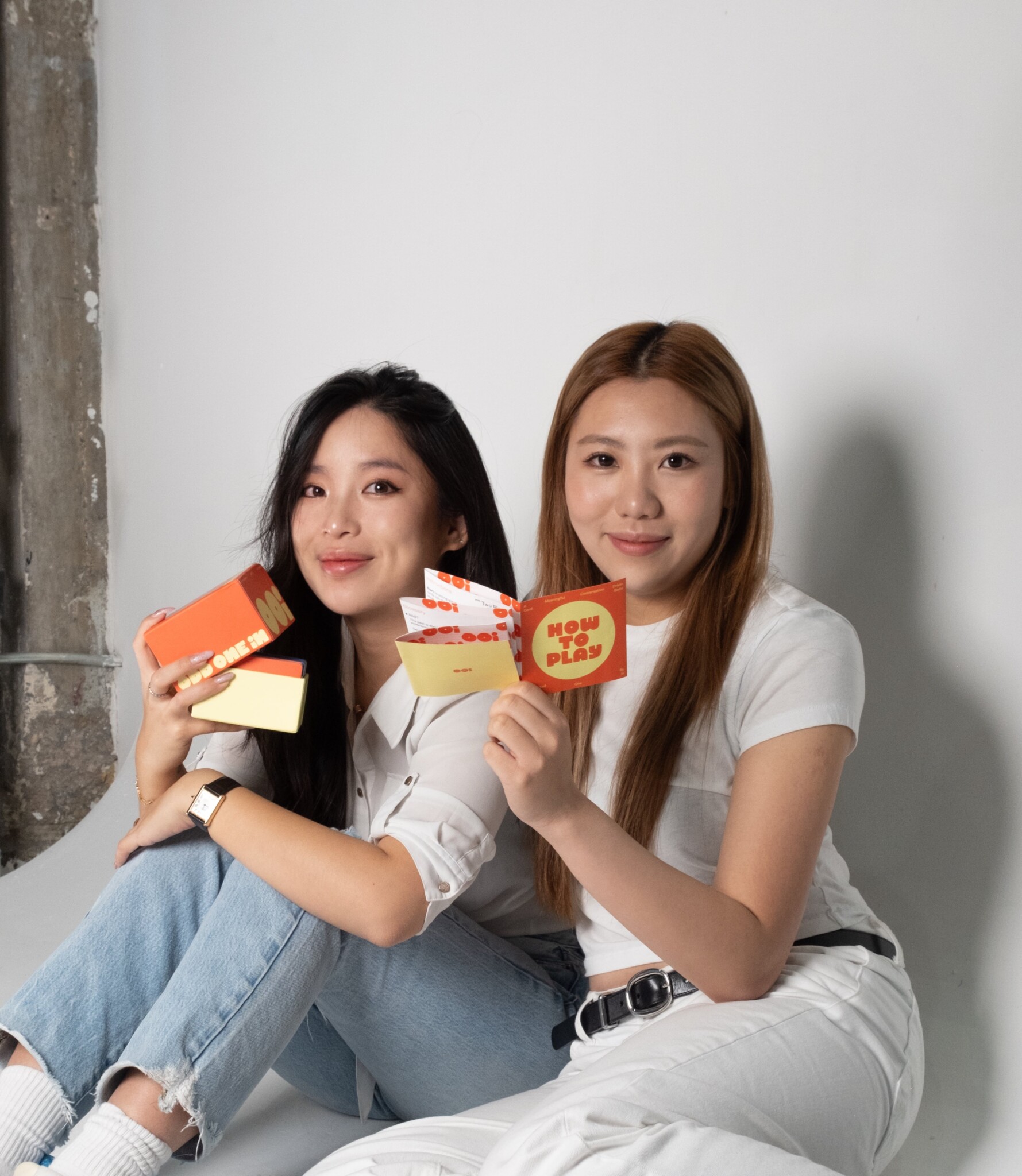 From left, Julie Zhu and Gloria Liu.